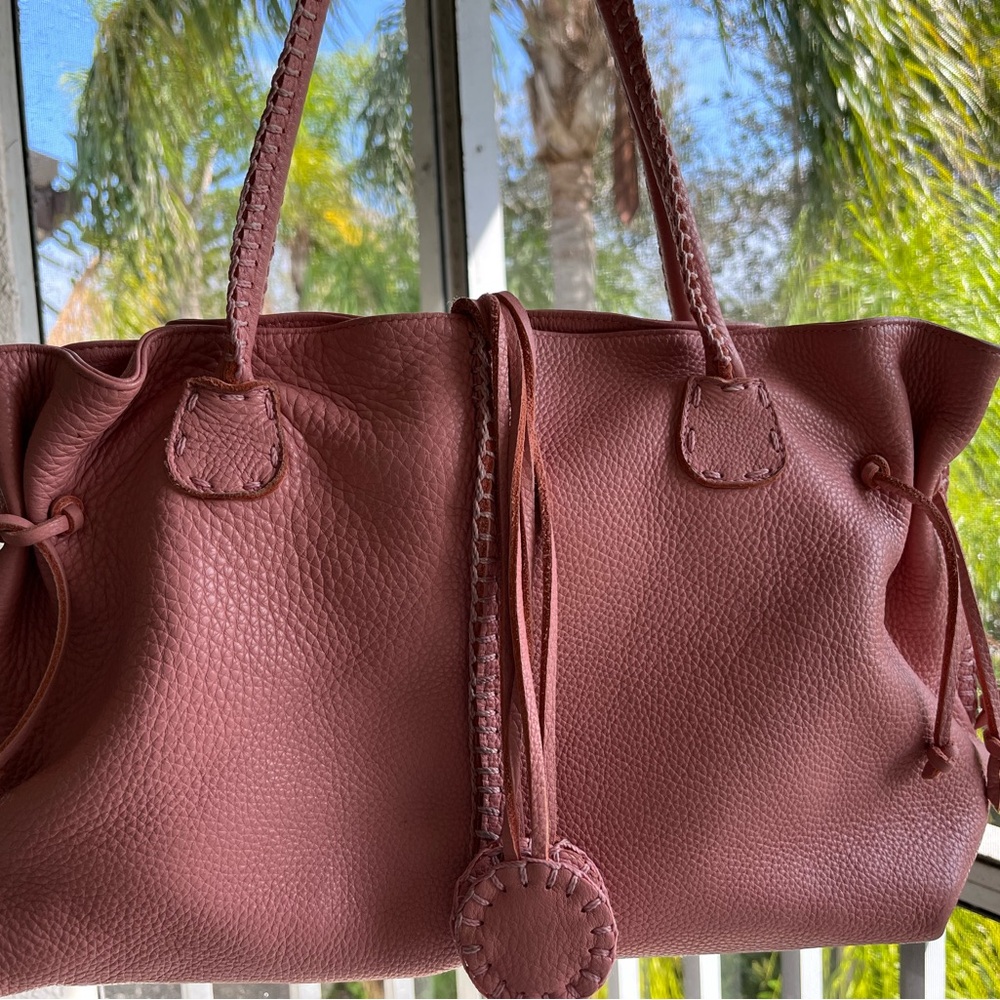 Fatto a memo by Carlos Falchi Pink vegan Leather hand Bag